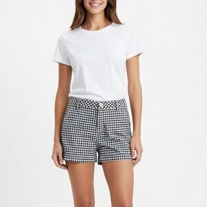 G.H. Bass & Co. Black and White Checkered Women Shorts
